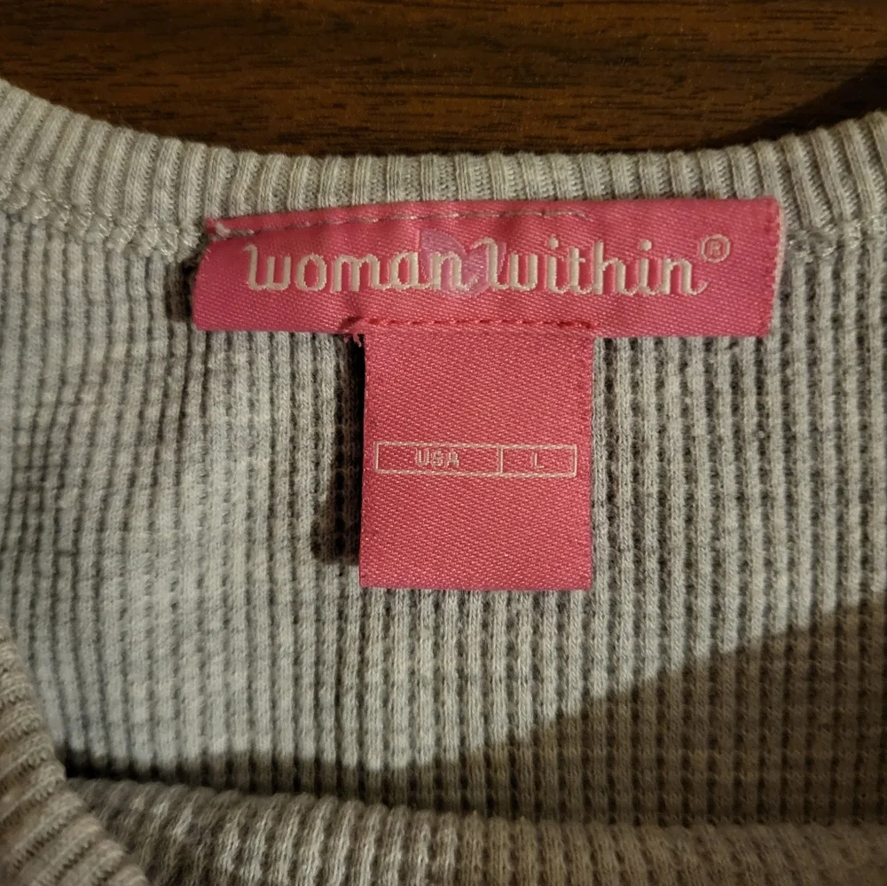 Women's thermal long sleeve shirt, Large, Grey, excellent condition - Picture 2 of 2